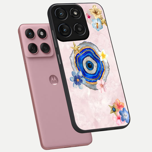  Divine Aura Bloom phone case For Moto Edge 60 Fusion showing premium glass back cover with detailed artwork