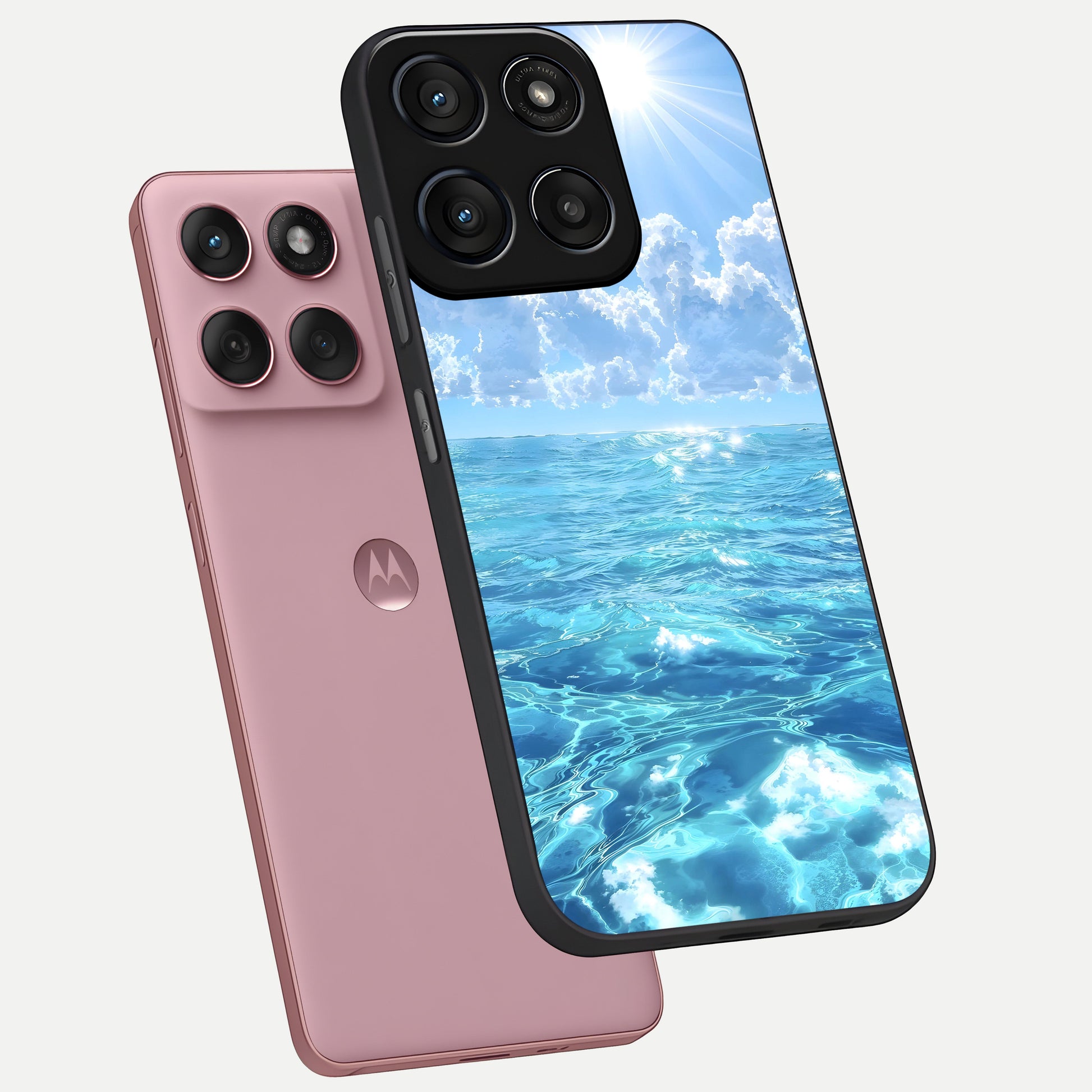 Endless Ocean Horizon phone case For Moto Edge 60 Fusion showing premium glass back cover with detailed artwork
