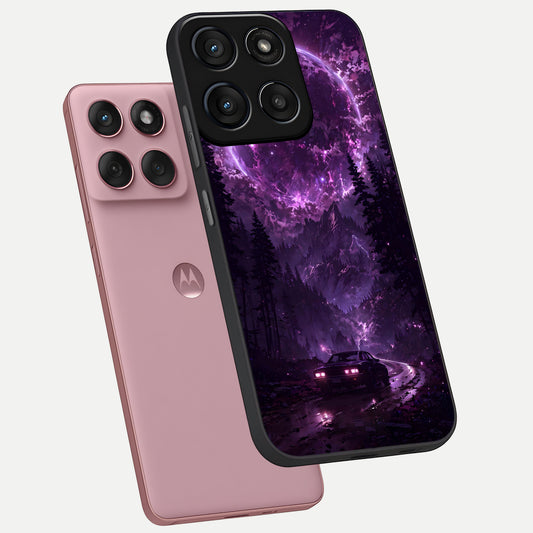 Eternal Cosmic Drive phone case For Moto Edge 60 Fusion showing premium glass back cover with detailed artwork