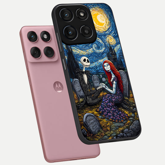  Eternal Night Love phone case For Moto Edge 60 Fusion showing premium glass back cover with detailed artwork
