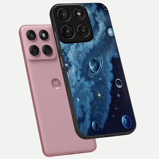  Galaxy Dream Space phone case For Moto Edge 60 Fusion showing premium glass back cover with detailed artwork