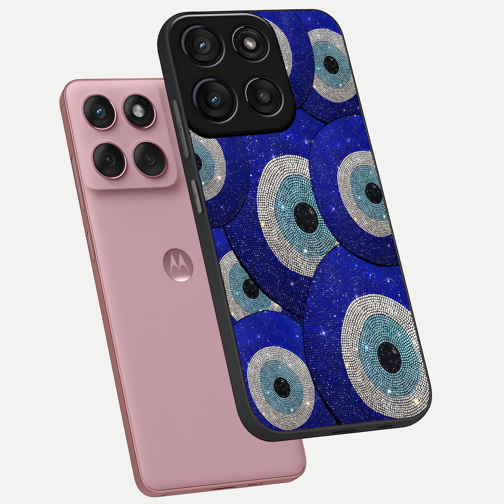  Galaxy Eye Flow phone case For Moto Edge 60 Fusion showing premium glass back cover with detailed artwork