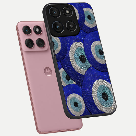  Galaxy Eye Flow phone case For Moto Edge 60 Fusion showing premium glass back cover with detailed artwork