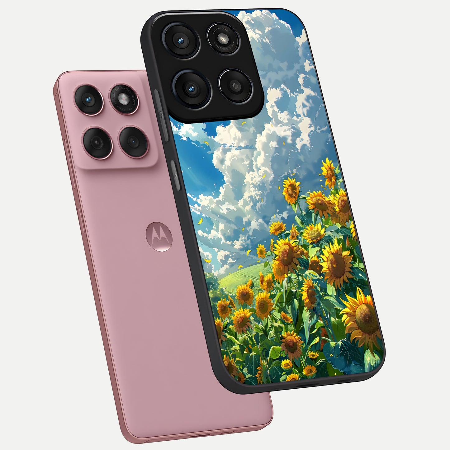  Golden Sun Glory phone case For Moto Edge 60 Fusion showing premium glass back cover with detailed artwork