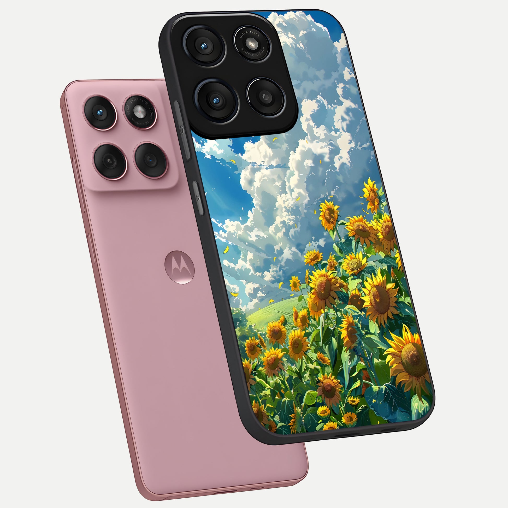  Golden Sun Glory phone case For Moto Edge 60 Fusion showing premium glass back cover with detailed artwork