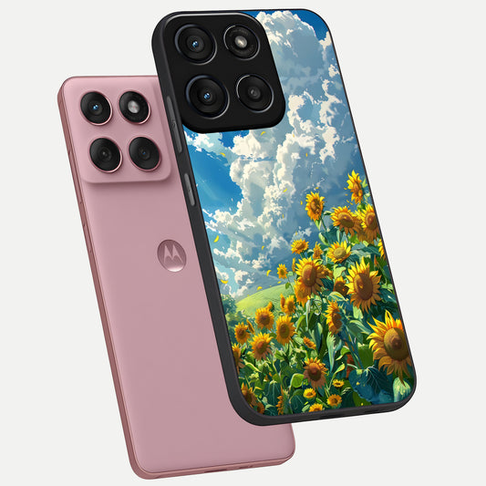  Golden Sun Glory phone case For Moto Edge 60 Fusion showing premium glass back cover with detailed artwork
