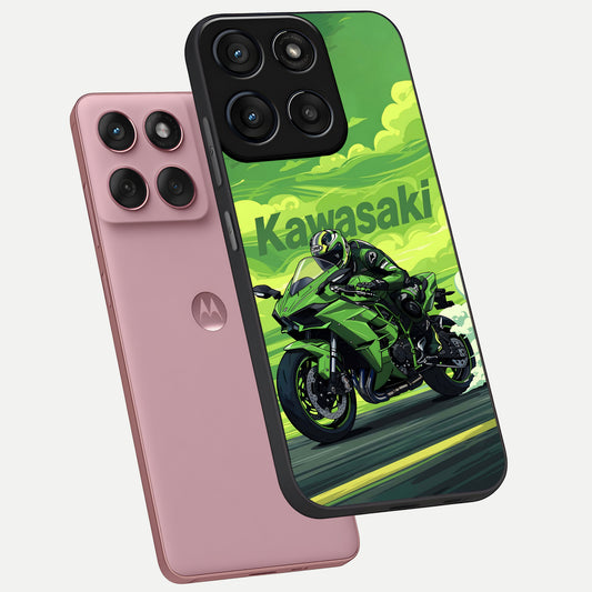 Greenery Sky phone case For Moto Edge 60 Fusion showing premium glass back cover with detailed artwork