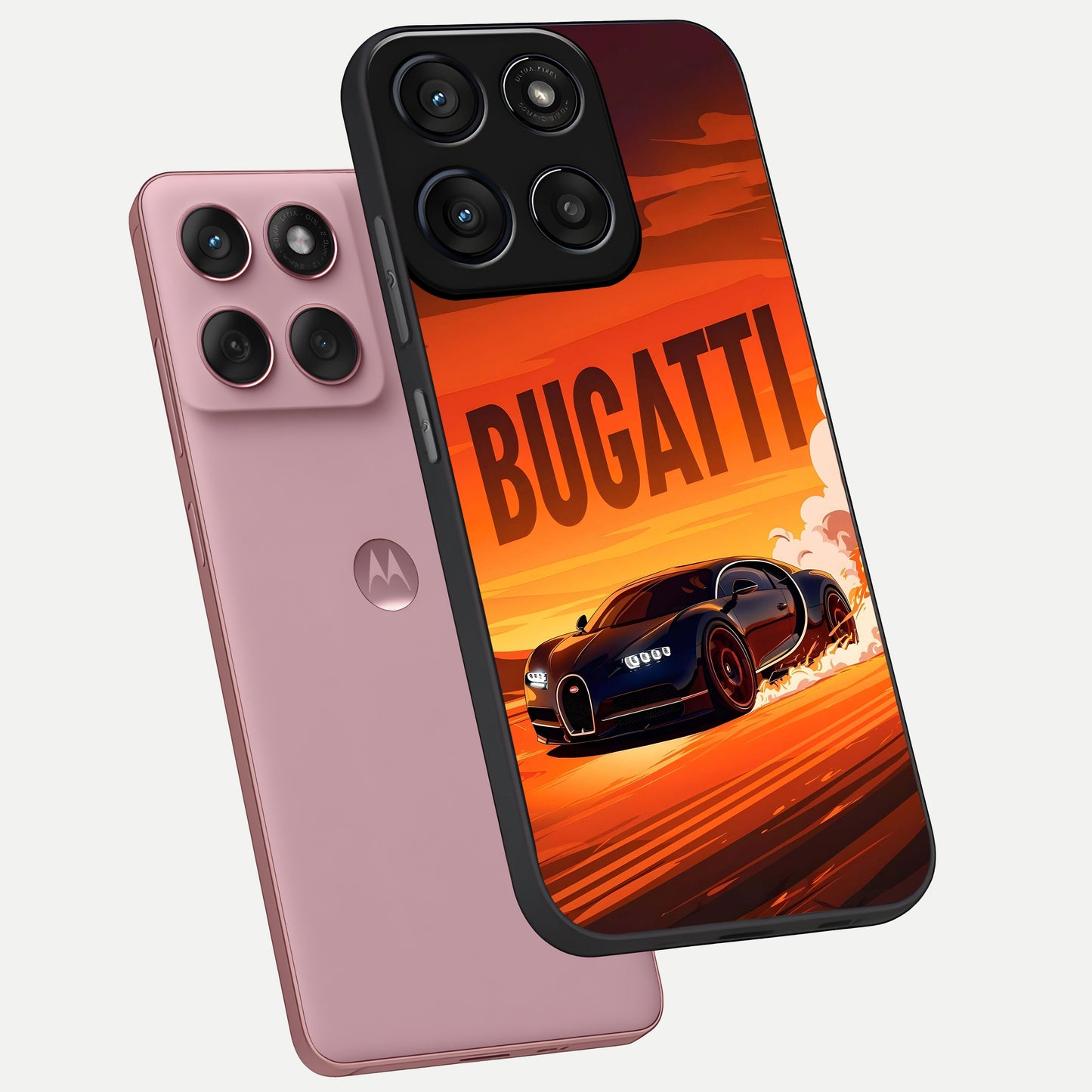  Inferno Bugatti Storm phone case For Moto Edge 60 Fusion showing premium glass back cover with detailed artwork