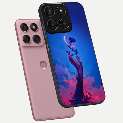  Mystic Hand phone case For Moto Edge 60 Fusion showing premium glass back cover with detailed artwork