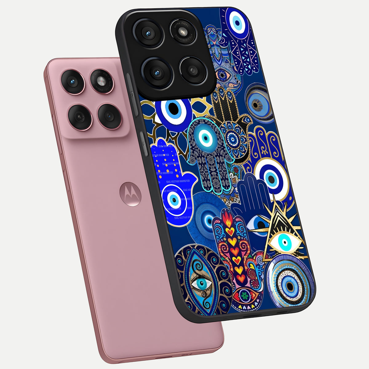  Mystic Palm Guard phone case For Moto Edge 60 Fusion showing premium glass back cover with detailed artwork