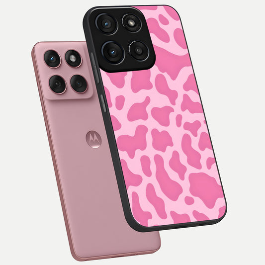  Pinkish Scenery phone case For Moto Edge 60 Fusion showing premium glass back cover with detailed artwork