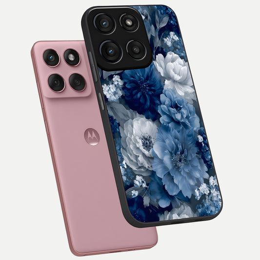  Royal Bloom Garden phone case For Moto Edge 60 Fusion showing premium glass back cover with detailed artwork