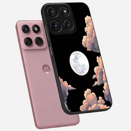  Shade Cloud Moon phone case For Moto Edge 60 Fusion showing premium glass back cover with detailed artwork