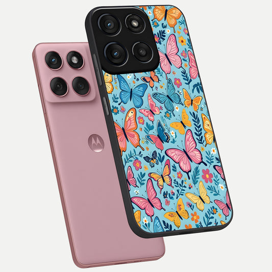  Spring Wing Garden phone case For Moto Edge 60 Fusion showing premium glass back cover with detailed artwork