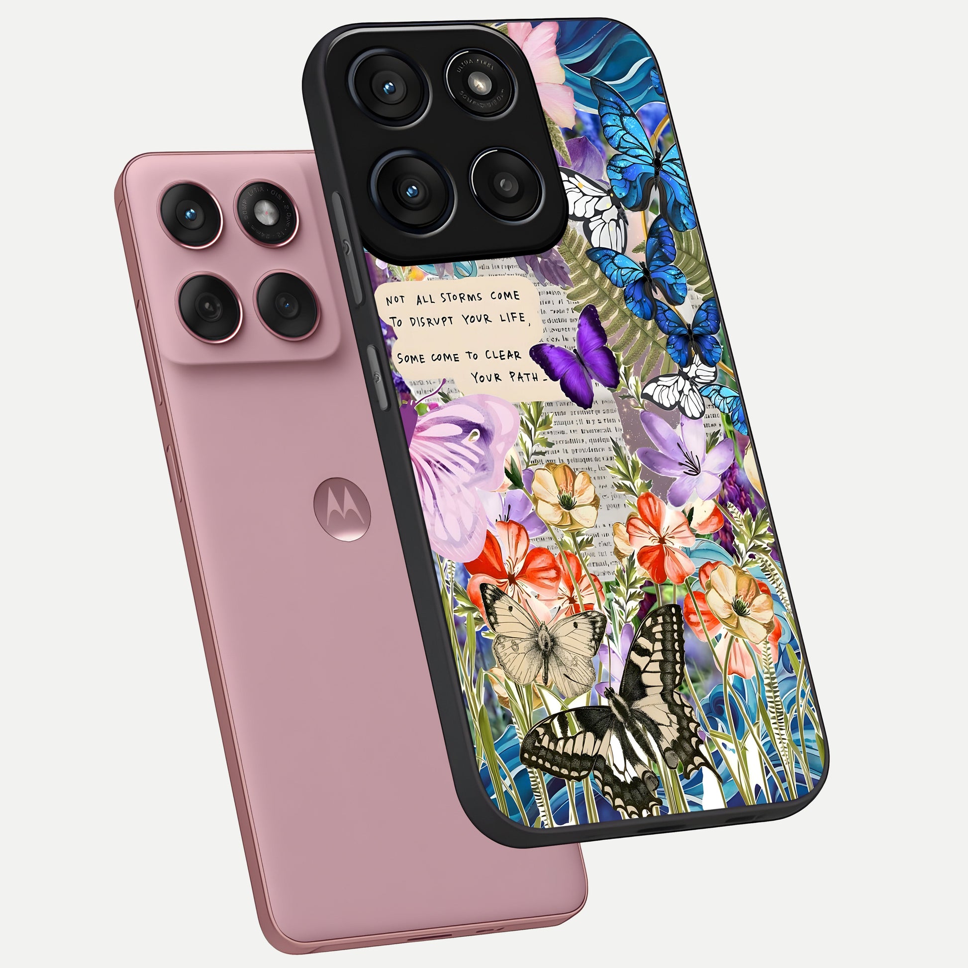  Storm Path Bloom phone case For Moto Edge 60 Fusion showing premium glass back cover with detailed artwork