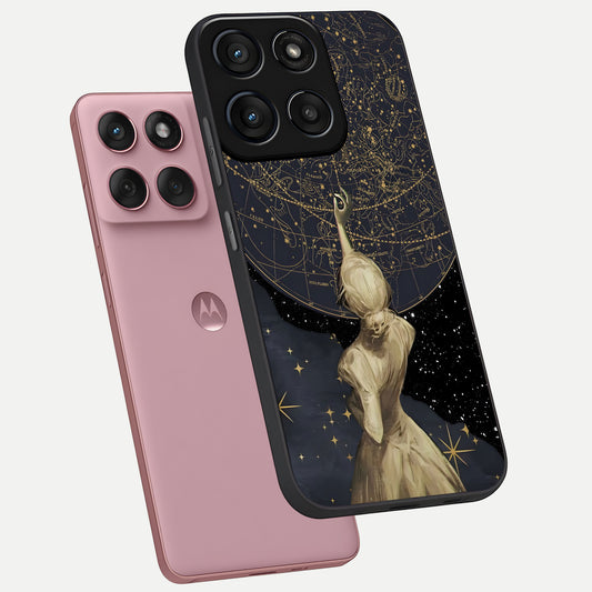  Taylor Swift Girl phone case For Moto Edge 60 Fusion showing premium glass back cover with detailed artwork