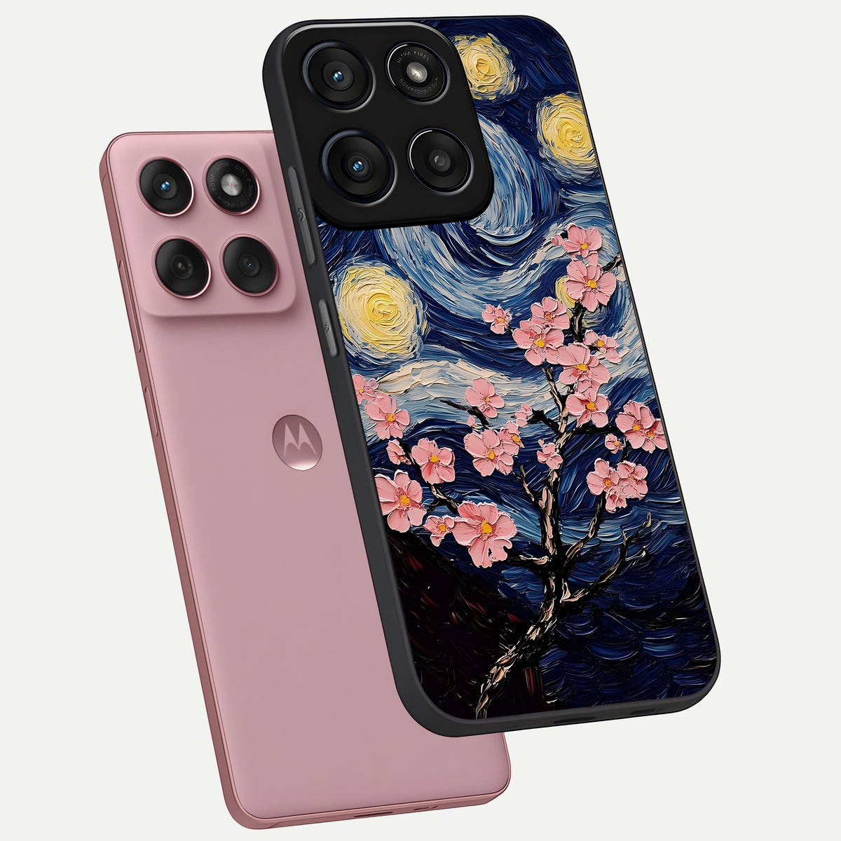  Van Gogh Scenery phone case For Moto Edge 60 Fusion showing premium glass back cover with detailed artwork