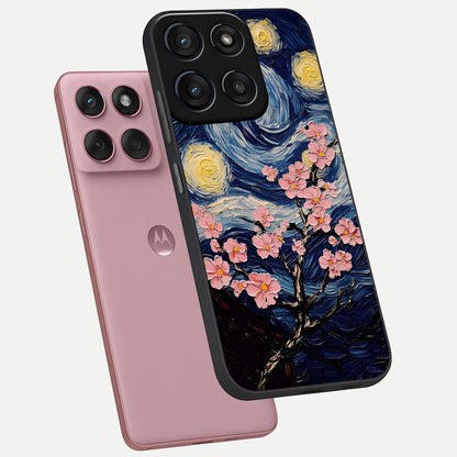  Van Gogh Scenery phone case For Moto Edge 60 Fusion showing premium glass back cover with detailed artwork
