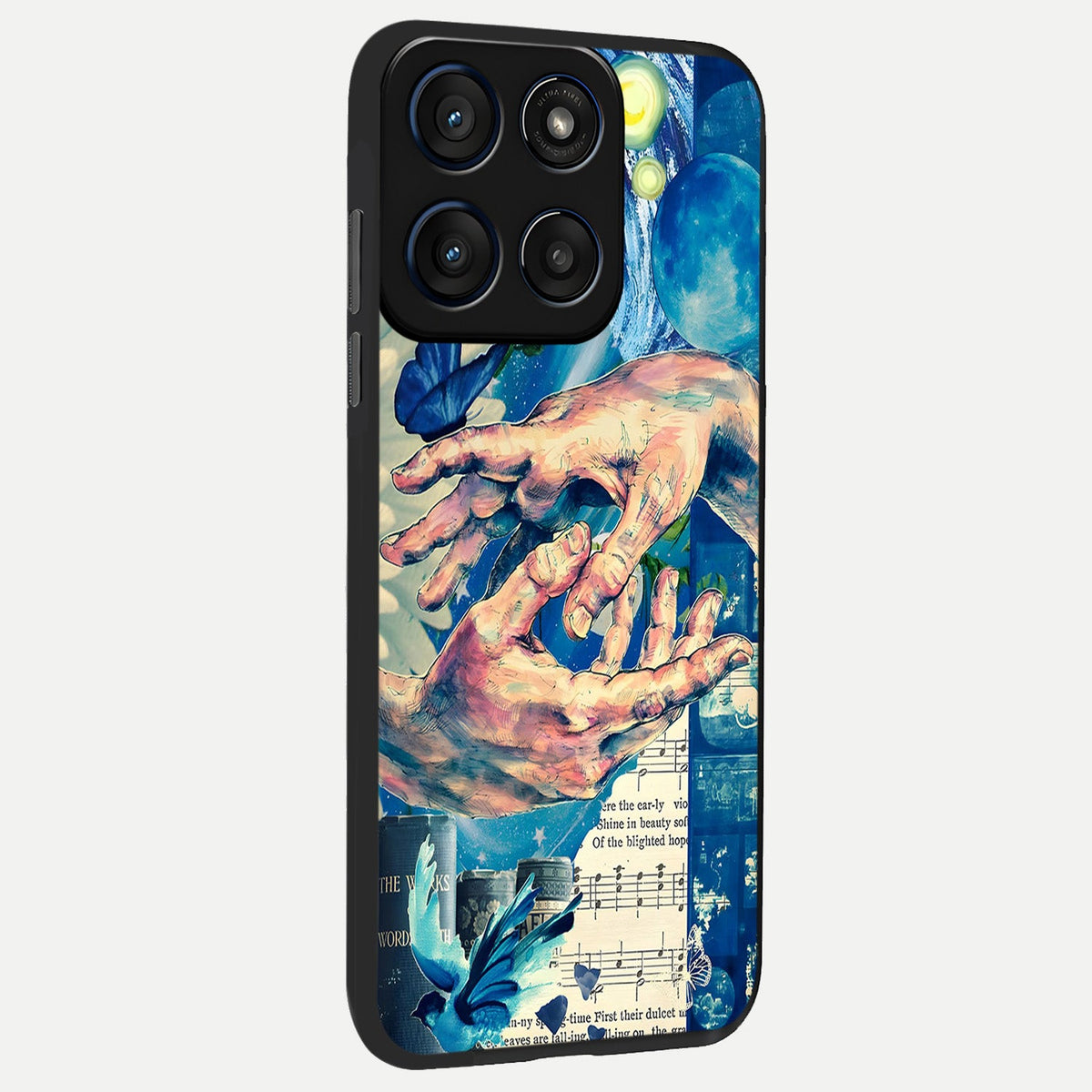  Aesthetic Divider back cover For Moto Edge 60 Fusion slim fit glass case with vibrant aesthetic design