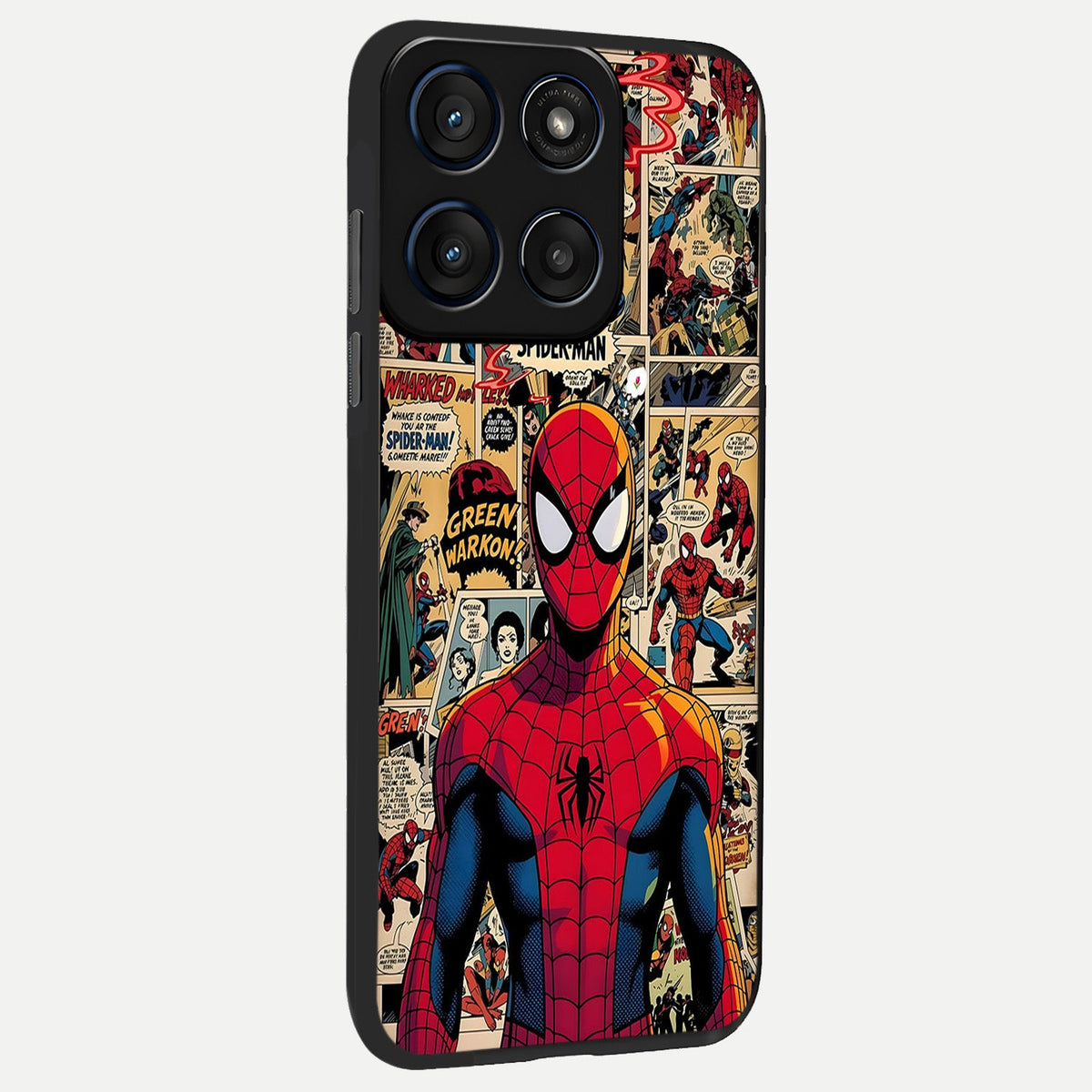  Aesthetic Spider back cover For Moto Edge 60 Fusion slim fit glass case with vibrant aesthetic design