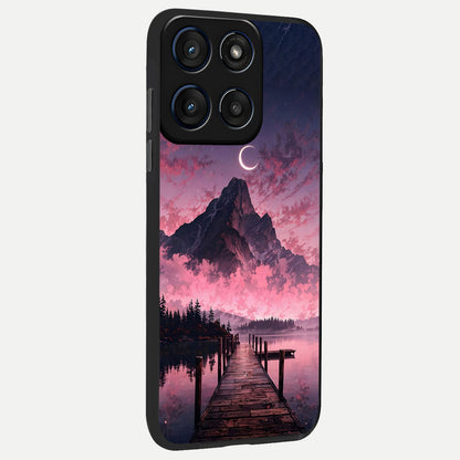  Beautiful Mountain View back cover For Moto Edge 60 Fusion slim fit glass case with vibrant aesthetic design