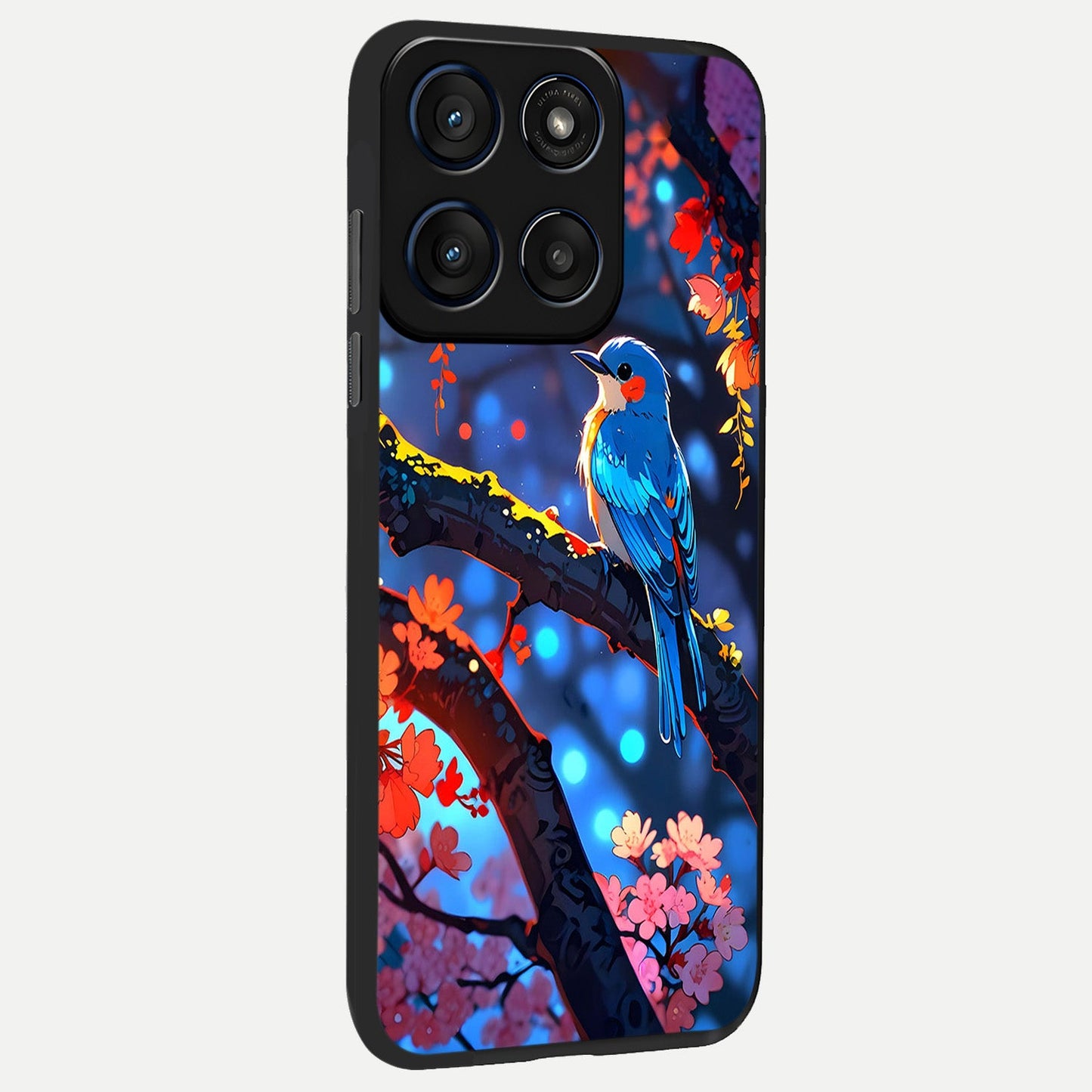  Blooming Water Drift back cover For Moto Edge 60 Fusion slim fit glass case with vibrant aesthetic design