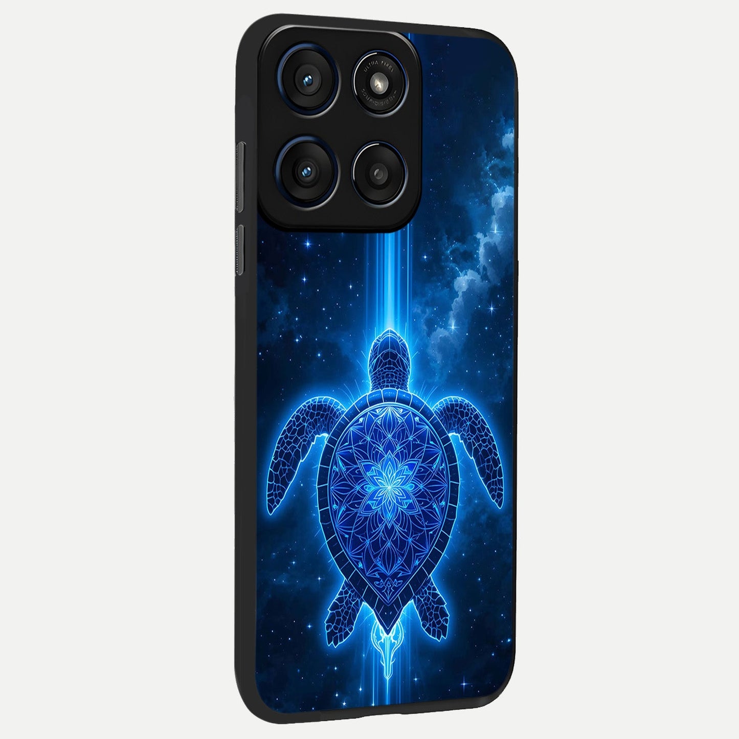  Blue Galaxy Turtle back cover For Moto Edge 60 Fusion slim fit glass case with vibrant aesthetic design