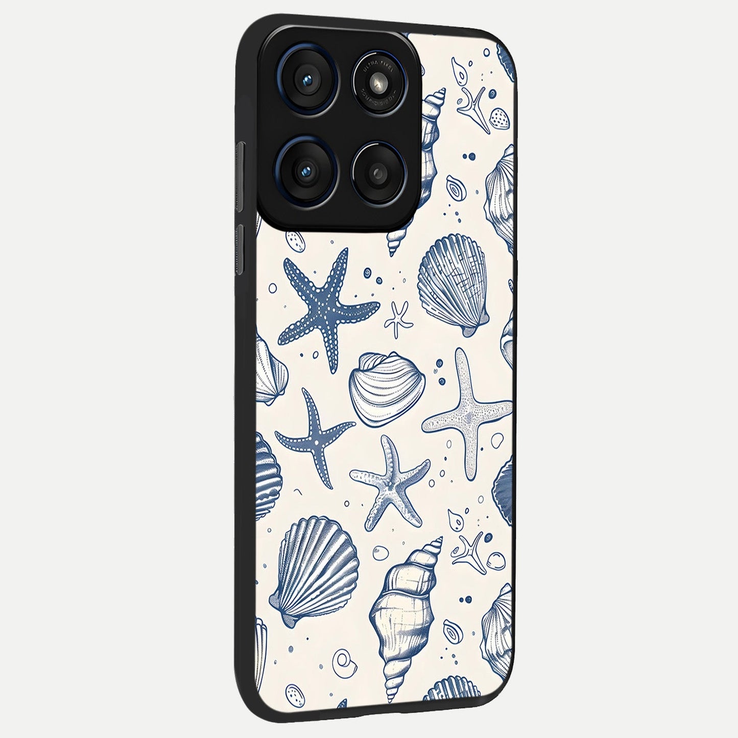  Blue Ocean Outline back cover For Moto Edge 60 Fusion slim fit glass case with vibrant aesthetic design