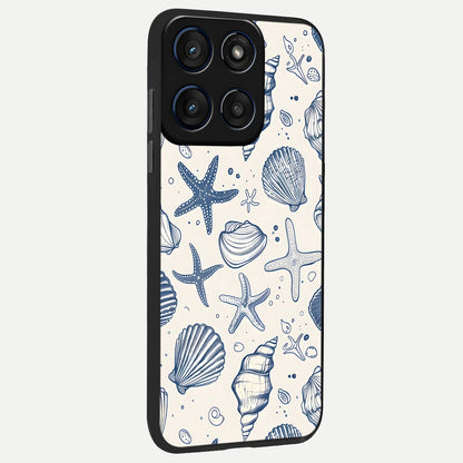  Blue Ocean Outline back cover For Moto Edge 60 Fusion slim fit glass case with vibrant aesthetic design