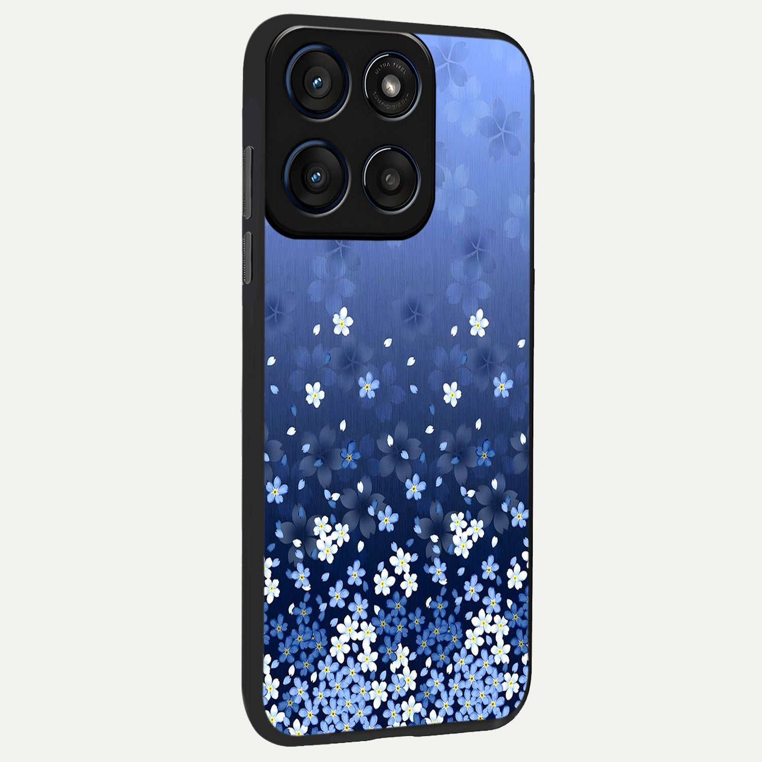  Blue Starry back cover For Moto Edge 60 Fusion slim fit glass case with vibrant aesthetic design