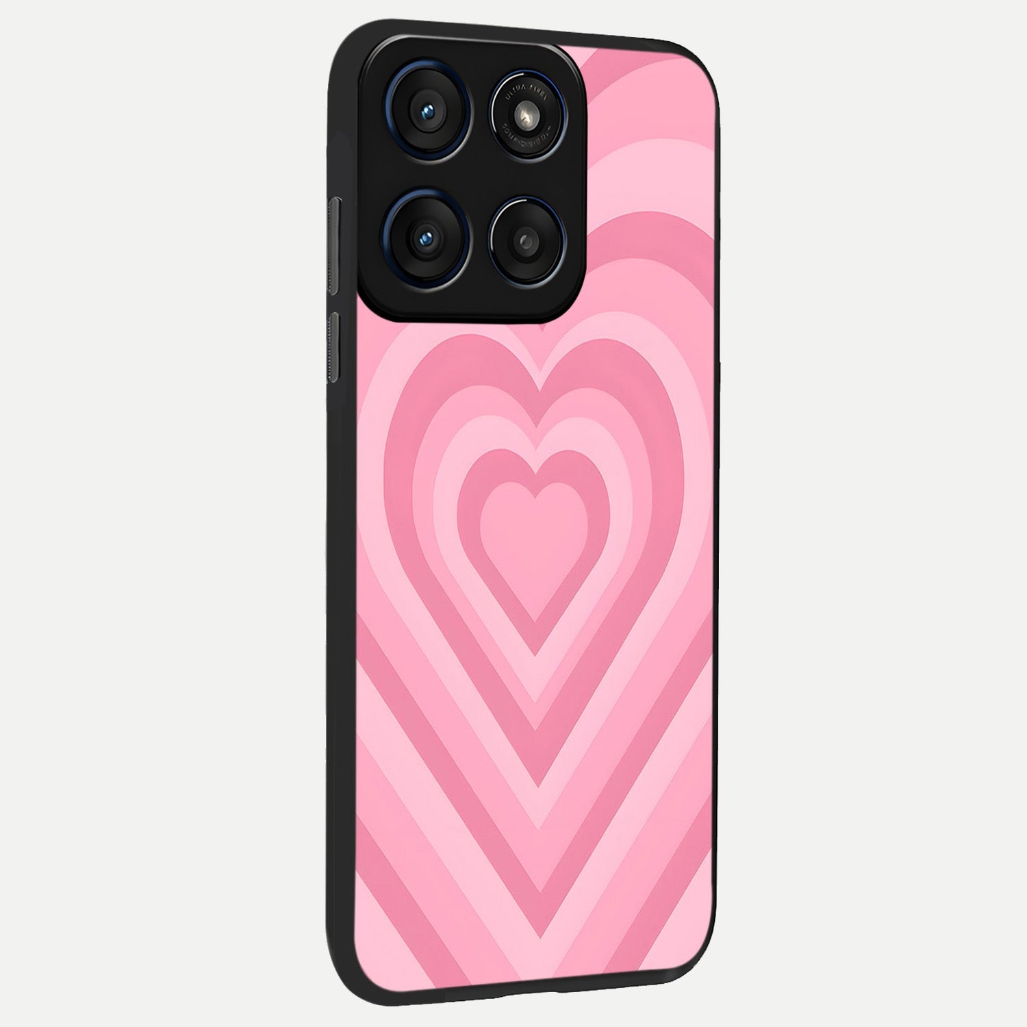  Blush Heart Waves back cover For Moto Edge 60 Fusion slim fit glass case with vibrant aesthetic design