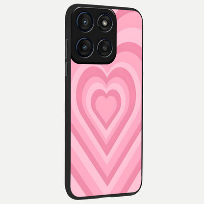  Blush Heart Waves back cover For Moto Edge 60 Fusion slim fit glass case with vibrant aesthetic design