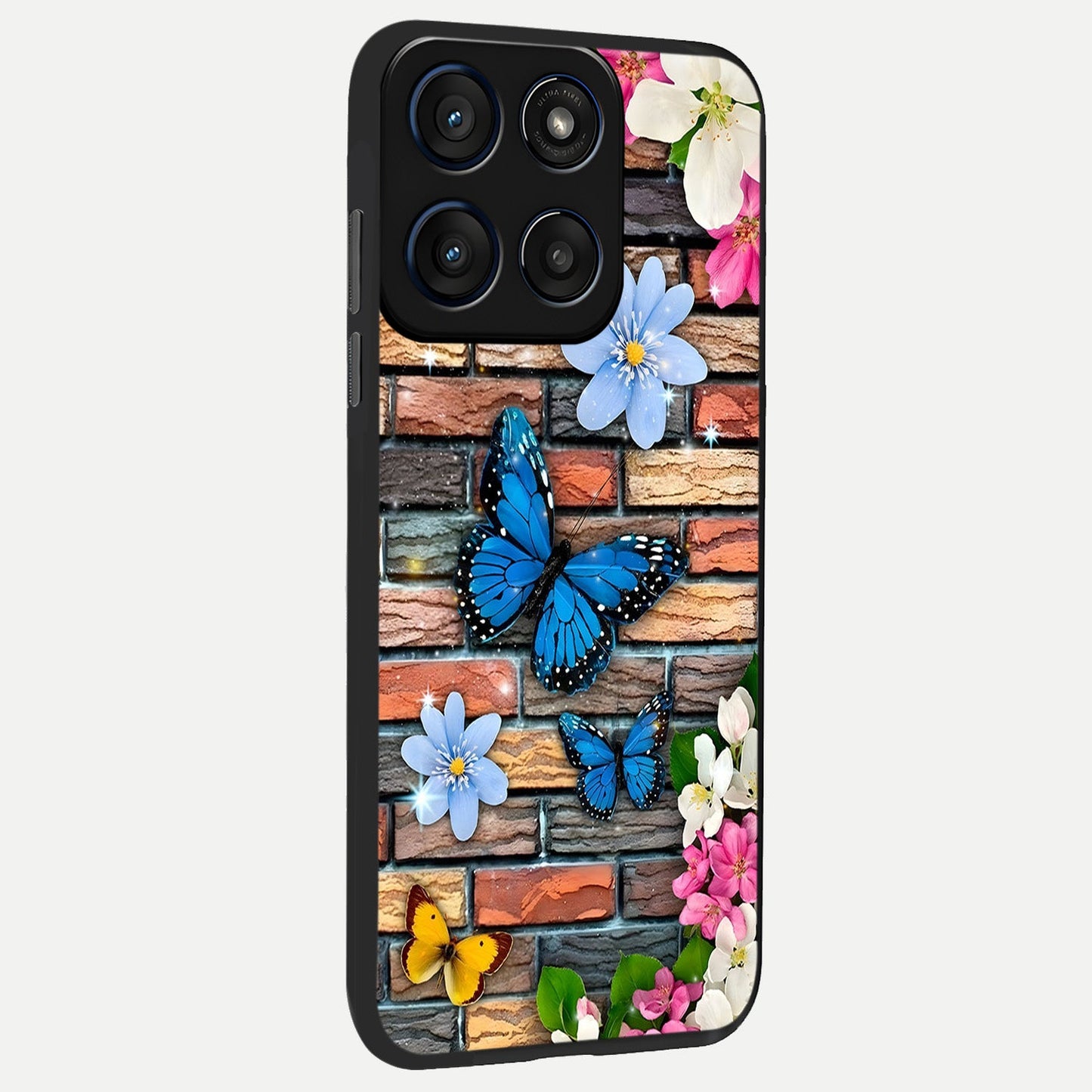  Brick Bloom Flight back cover For Moto Edge 60 Fusion slim fit glass case with vibrant aesthetic design