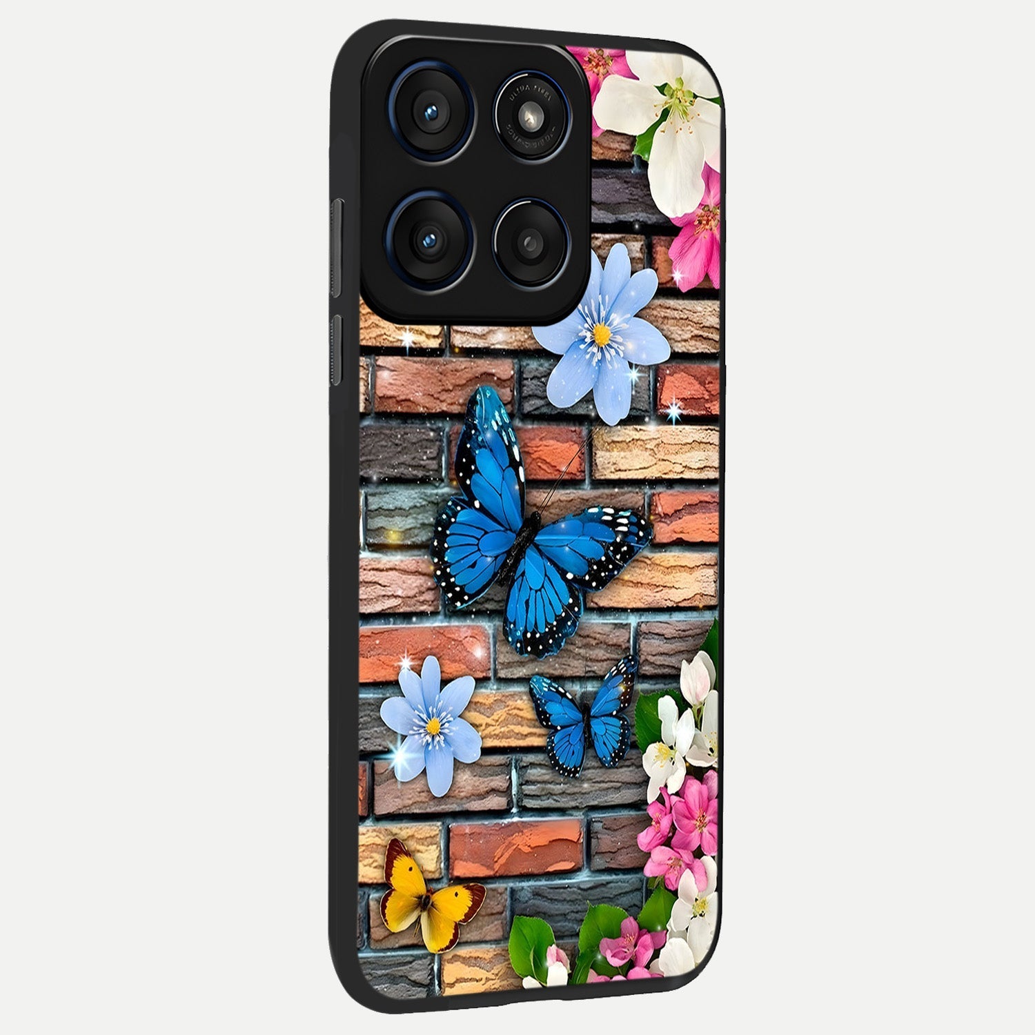  Brick Bloom Flight back cover For Moto Edge 60 Fusion slim fit glass case with vibrant aesthetic design