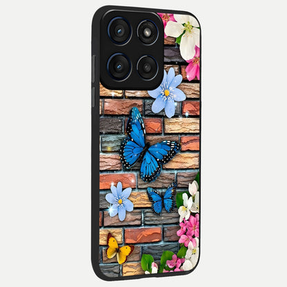  Brick Bloom Flight back cover For Moto Edge 60 Fusion slim fit glass case with vibrant aesthetic design