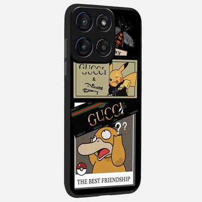  Cartoon Brand Play Mashup back cover For Moto Edge 60 Fusion slim fit glass case with vibrant aesthetic design