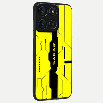  Circuit CYBERPUNK Custom Name back cover For Moto Edge 60 Fusion slim fit glass case with vibrant aesthetic design