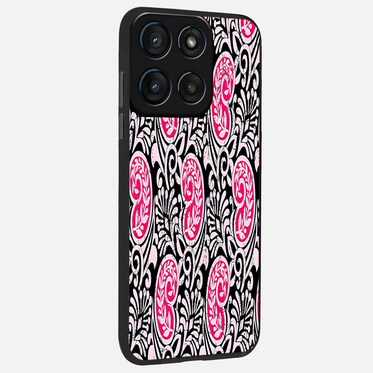  Crimson Paisley Charm back cover For Moto Edge 60 Fusion slim fit glass case with vibrant aesthetic design