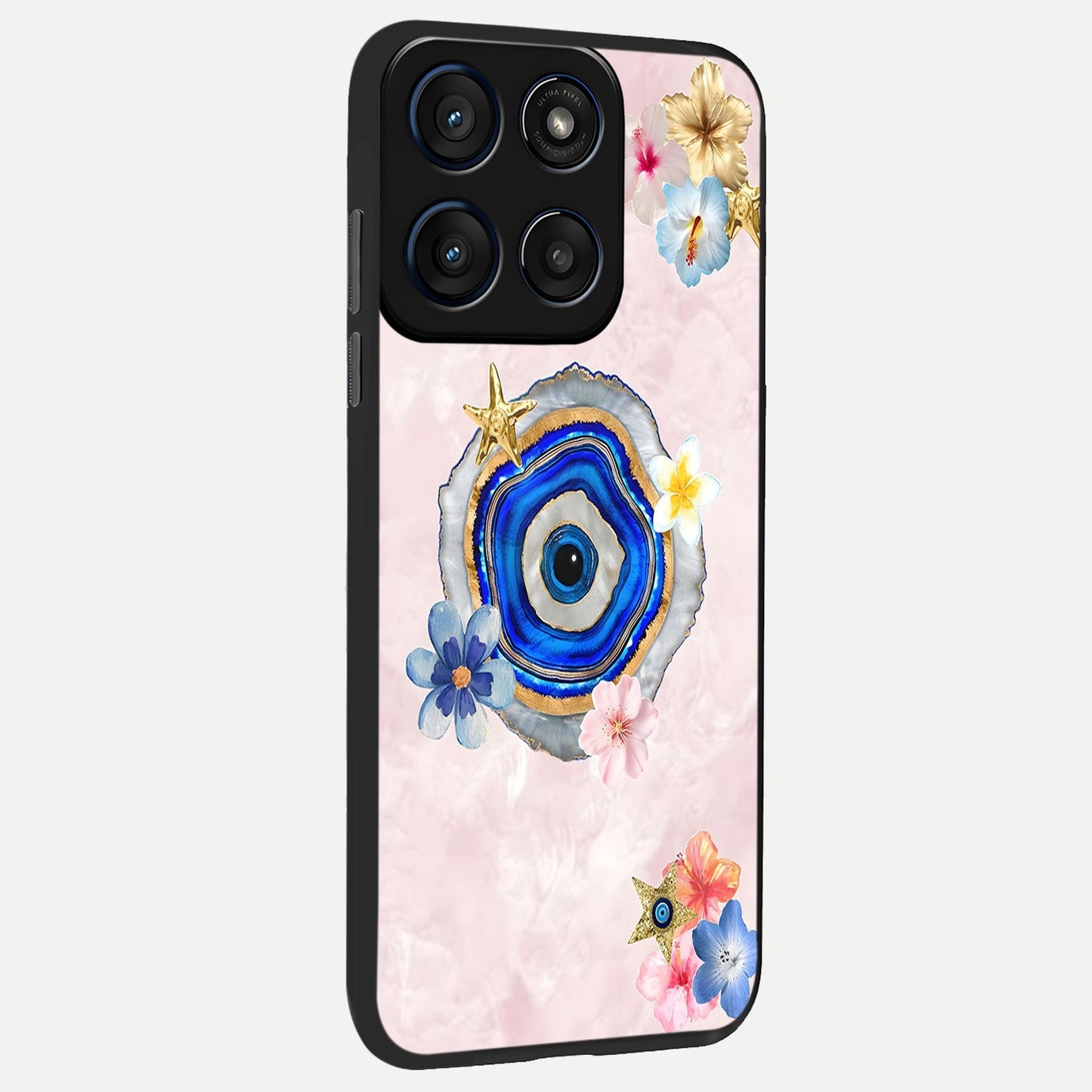 Divine Aura Bloom back cover For Moto Edge 60 Fusion slim fit glass case with vibrant aesthetic design