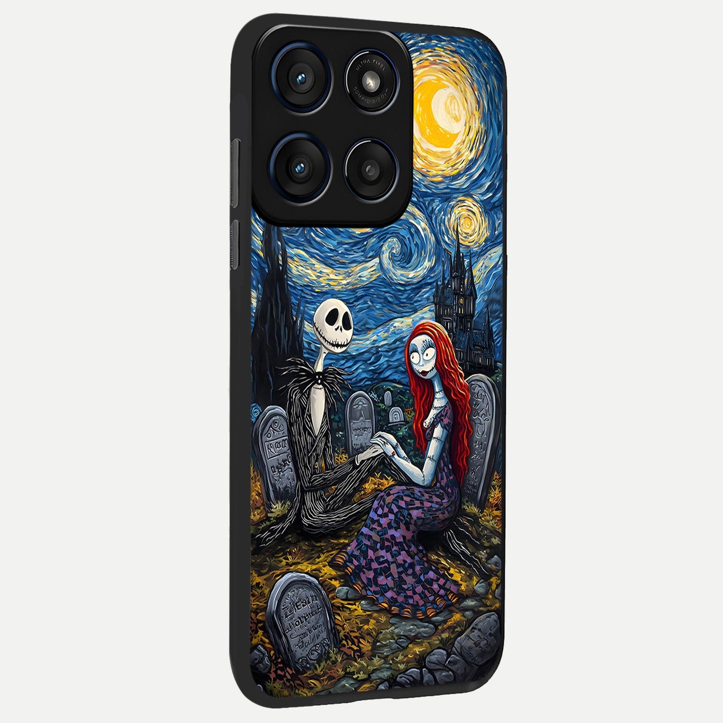 Eternal Night Love back cover For Moto Edge 60 Fusion slim fit glass case with vibrant aesthetic design