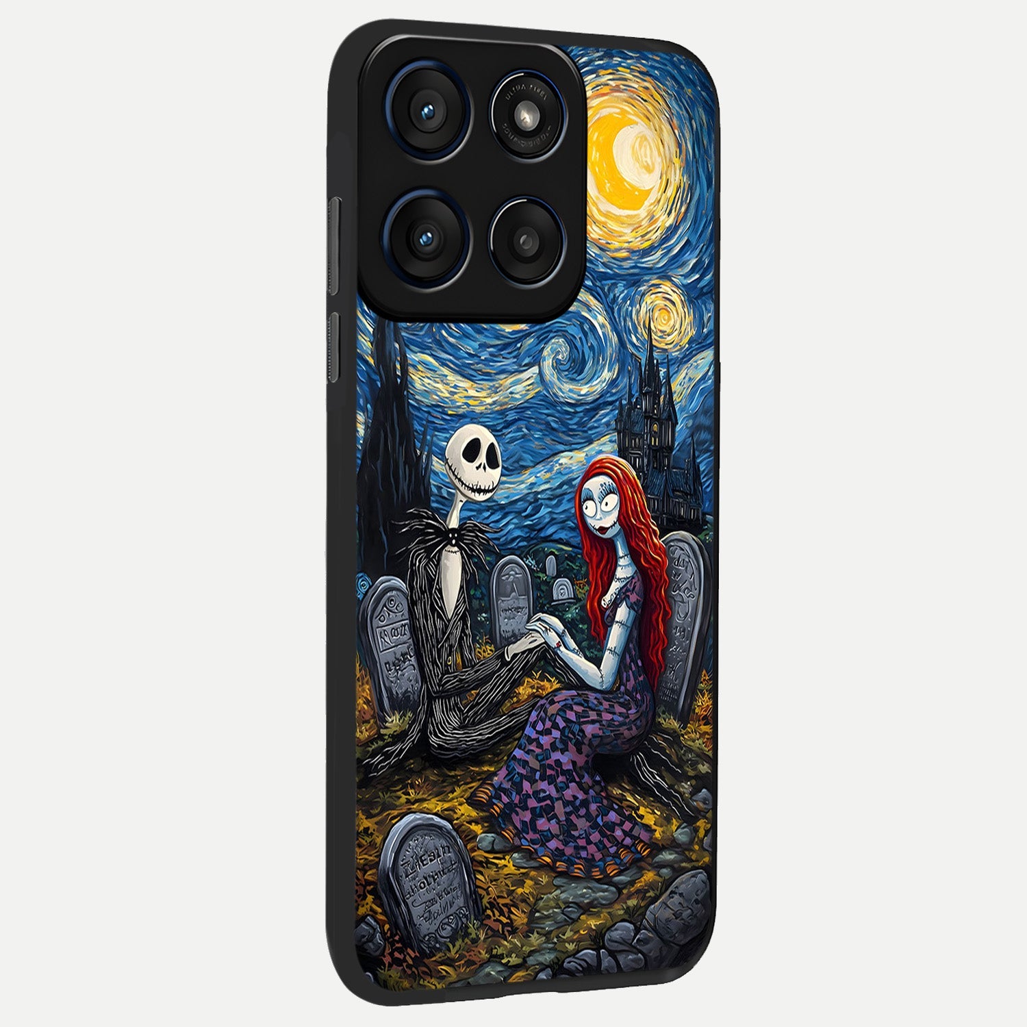  Eternal Night Love back cover For Moto Edge 60 Fusion slim fit glass case with vibrant aesthetic design