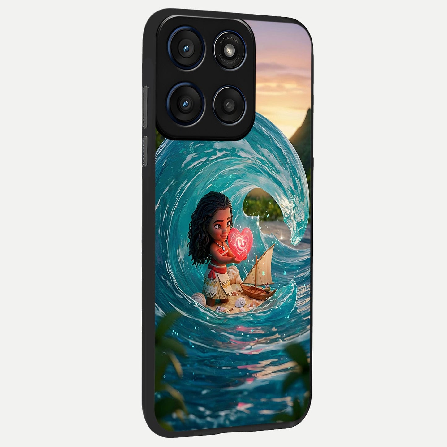  Heart of Ocean back cover For Moto Edge 60 Fusion slim fit glass case with vibrant aesthetic design