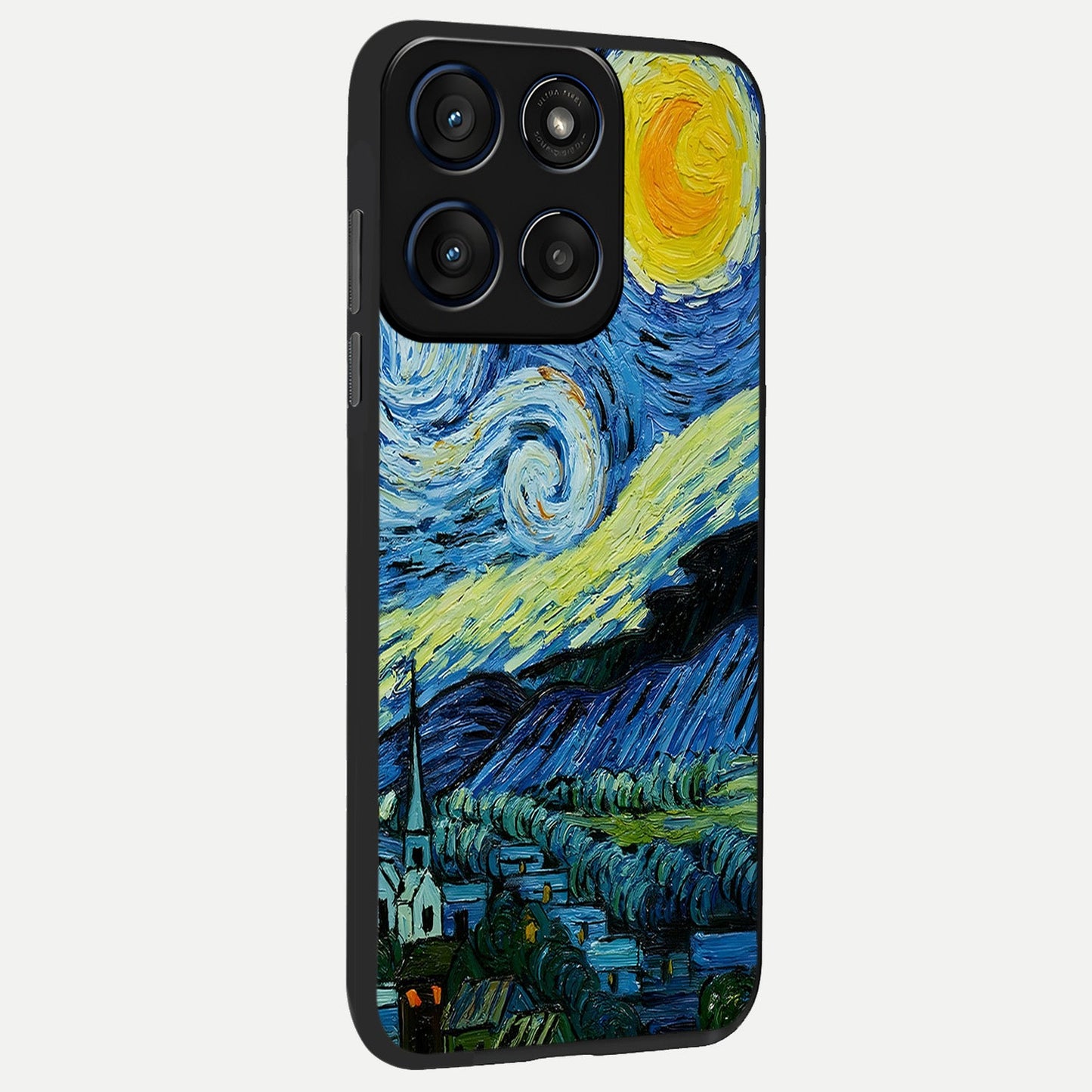  Inspired Van Gogh Art back cover For Moto Edge 60 Fusion slim fit glass case with vibrant aesthetic design
