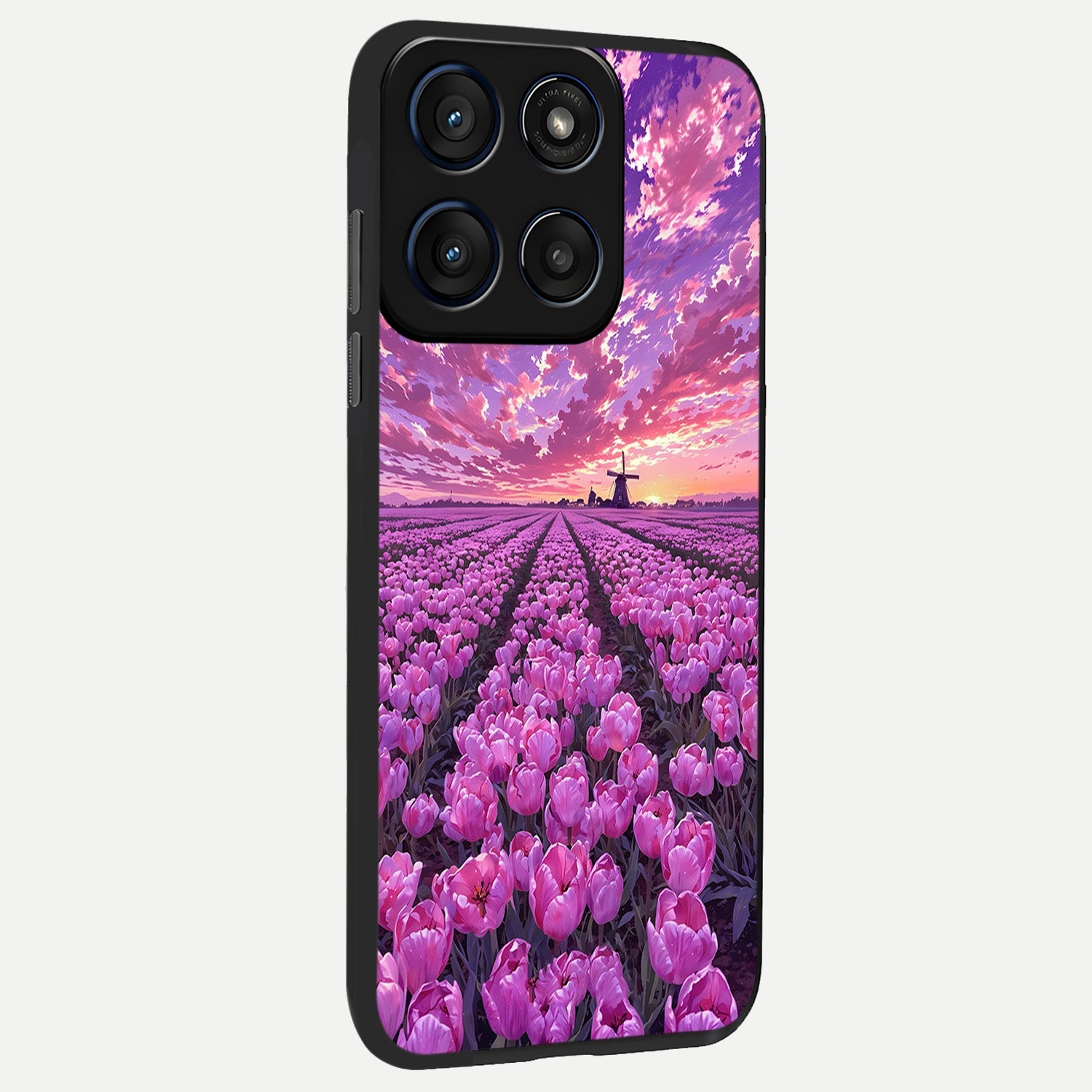  Lavender Dream Skies back cover For Moto Edge 60 Fusion slim fit glass case with vibrant aesthetic design