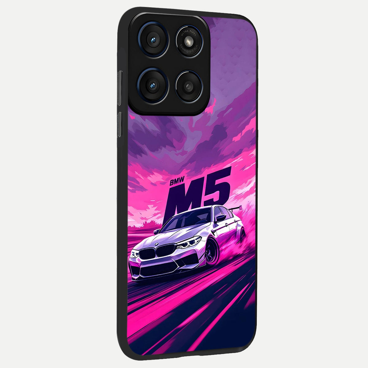  MS Neon Car back cover For Moto Edge 60 Fusion slim fit glass case with vibrant aesthetic design