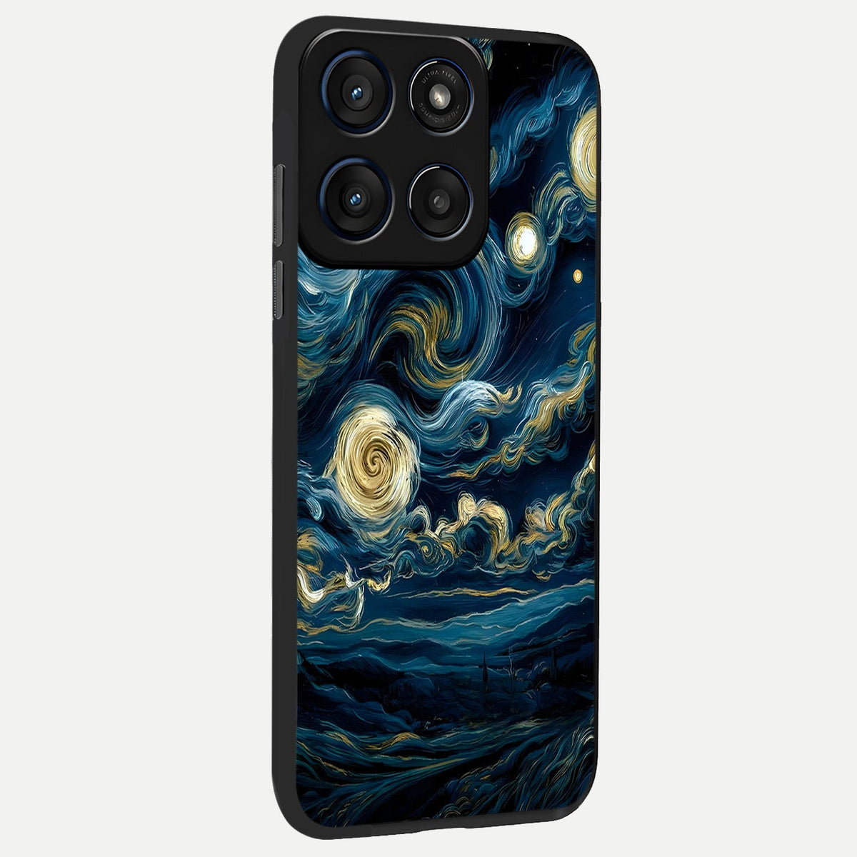  Midnight Sky Whirl back cover For Moto Edge 60 Fusion slim fit glass case with vibrant aesthetic design