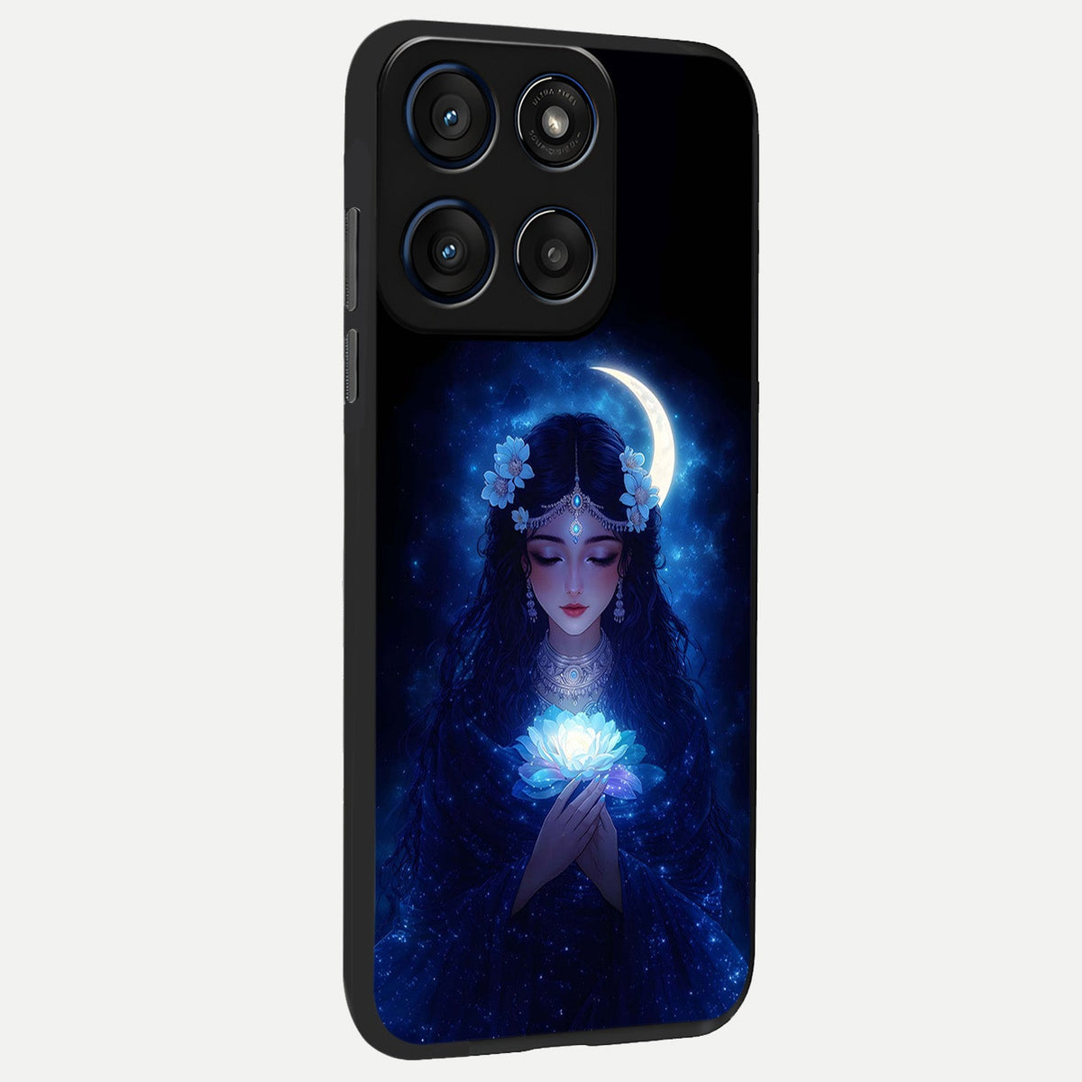  Mystic Moon Queen back cover For Moto Edge 60 Fusion slim fit glass case with vibrant aesthetic design