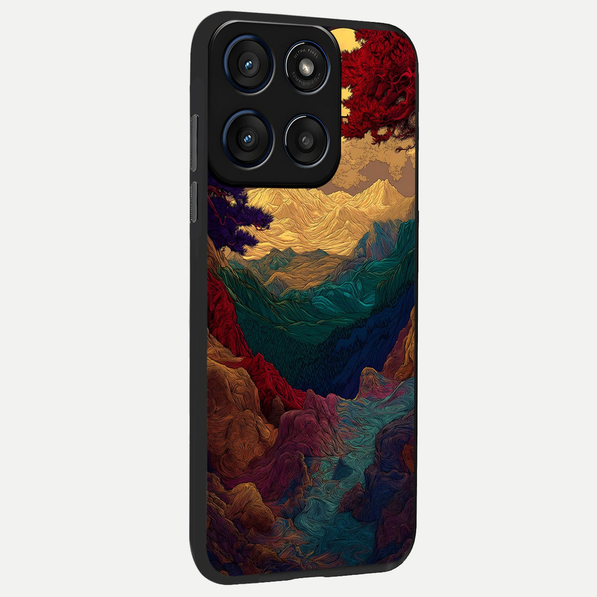  Mystic Valley Light back cover For Moto Edge 60 Fusion slim fit glass case with vibrant aesthetic design