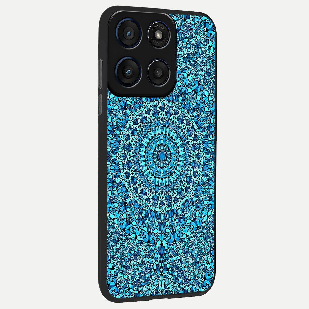 Ocean Bloom Mandala back cover For Moto Edge 60 Fusion slim fit glass case with vibrant aesthetic design