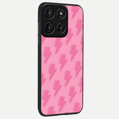  Pink Moo Magic back cover For Moto Edge 60 Fusion slim fit glass case with vibrant aesthetic design